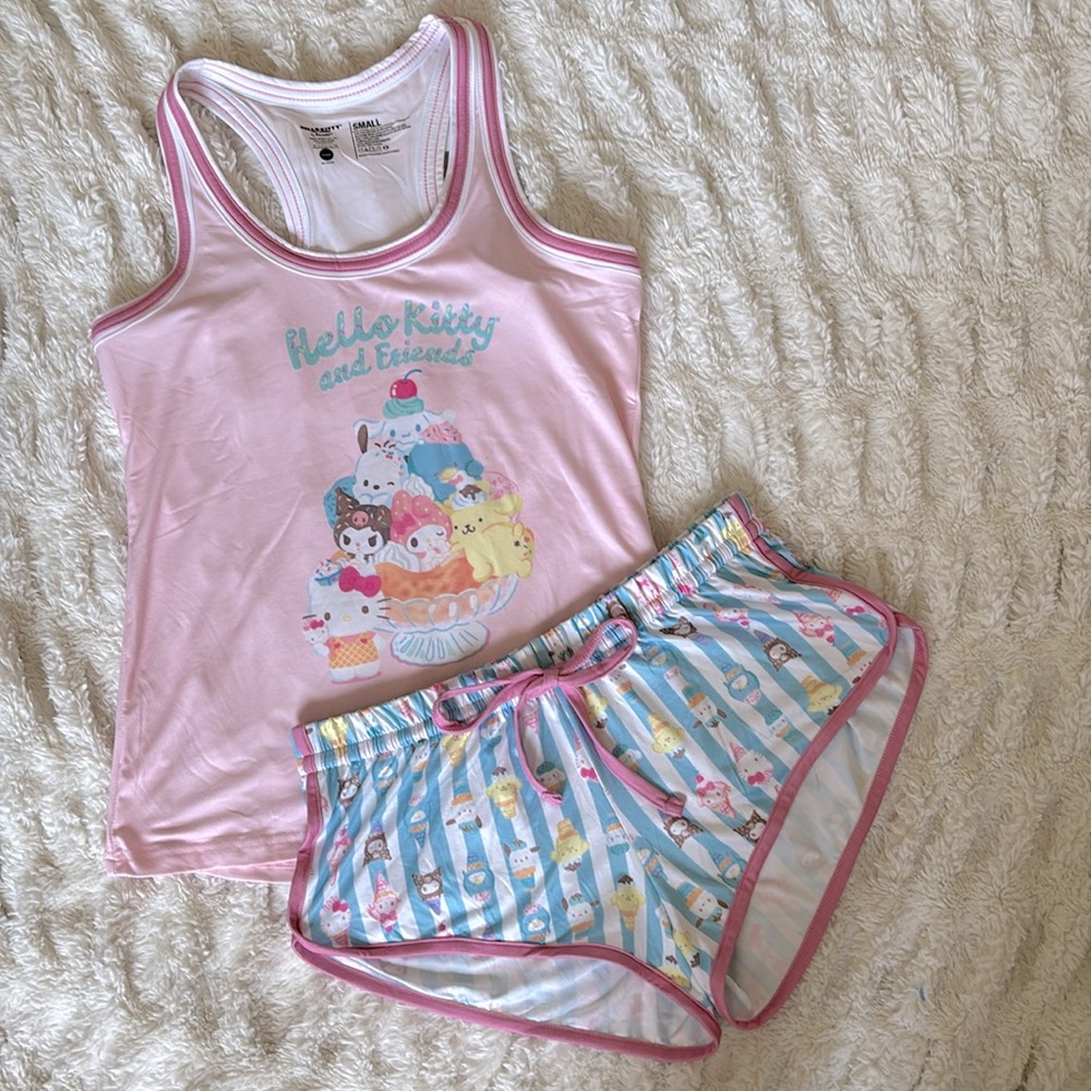 Hello Kitty and Friends Sanrio | 2 Piece Tank Top and Short Shorts Pajamas
